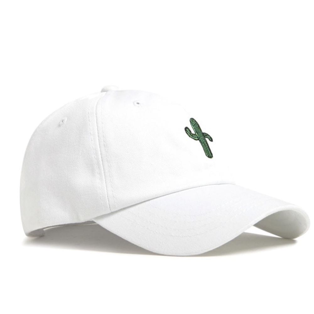 BRAND NEW white hat with a cactus